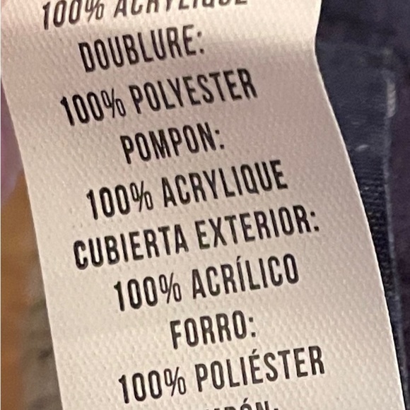 NWT The Children’s Place “Mad Skills” pom pom beanie Blue fleece lined warm sz 8 - Picture 4 of 7